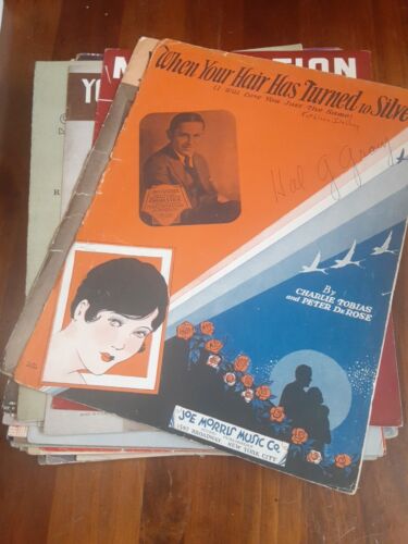 Mystery! BIG LOT # 2 50 pc Vintage/antique Sheet Music old hits "AS IS" ephemera - Picture 1 of 2