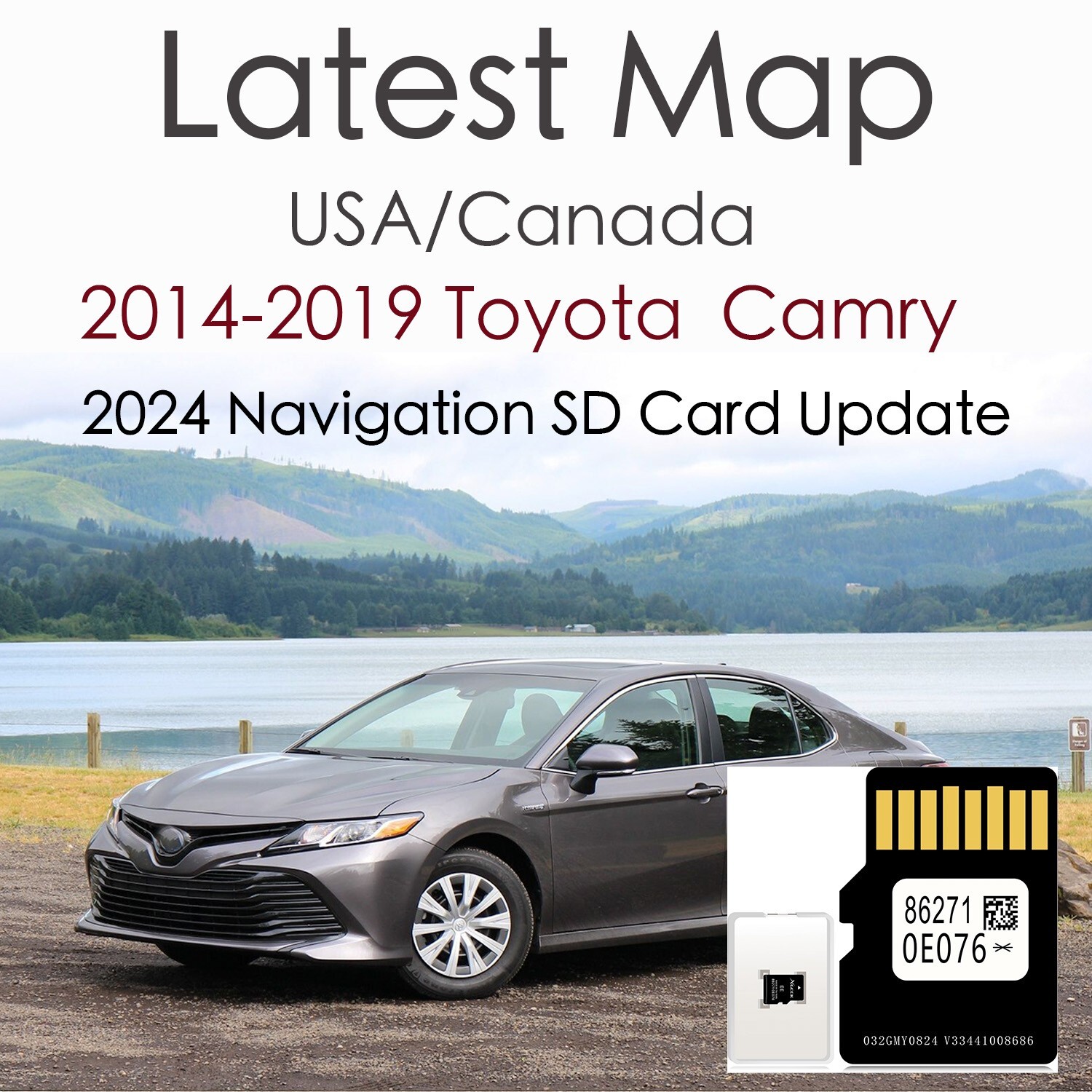 Latest OEM USA GPS Map SD Card Update for Toyota Camry Navigation Accessories