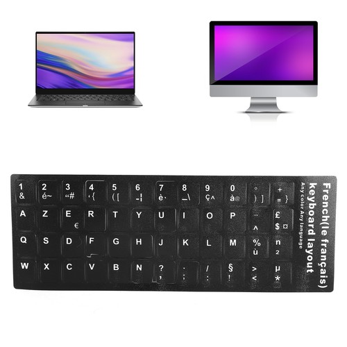 New French Keyboard Sticker Replacement Keyboard Sticker For Desktop PC Laptop A - Picture 16 of 22