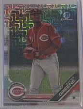 Hunter Greene 2018 Bowman Chrome Mega Box Mojo Refractor Card Cincinnati Reds