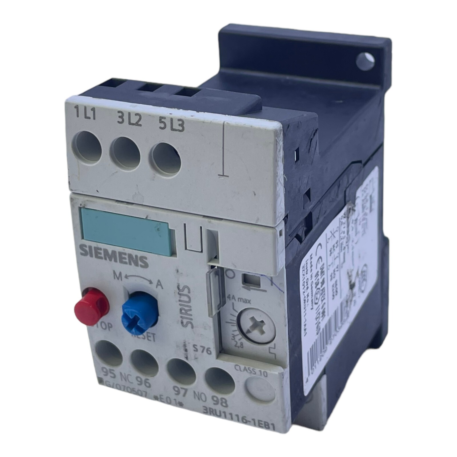 Siemens 3RU1116-1EB1 Overload Relay IP20 Relay Siemens