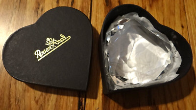 Rosenthal Accents Clear Crystal Heart Paperweight