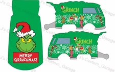 Grinch Kombi white toner water slide decal For 1/64 scale custom diecast model