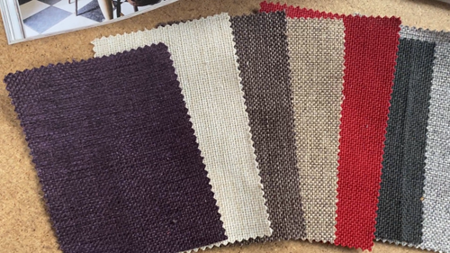 Simply Textured Basket Weave Upholstery Fabric for Curtains & Cushions Per Metre - Video 1 of 1