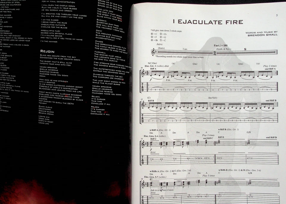 DethKlock Metalocalypse Death Album III Guitarra Tab Partituras Libro de Canciones Foto 4 de 4