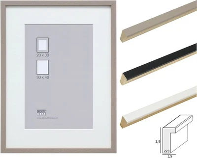 Holzrahmen S223K mit Passepartout hohes Profil - Bild 1 von 4