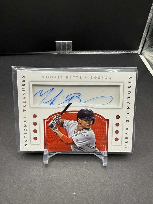 Mookie Betts Auto /49 2016 National Treasures Baseball Clear Signatures Boston