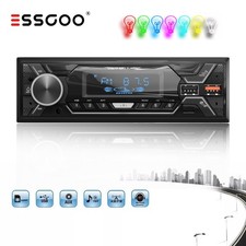 1DIN MP3 Autoradio mit Bluetooth BT Freisprech 7 Farben Player USB SD Aux CD BT