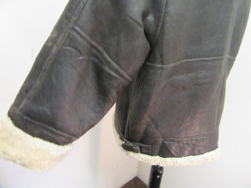 VINTAGE MGL WORLD USA MOTORCYCLE B-3 SHEEPSKIN LEATHER FLYING JACKET SIZE XL - Picture 18 of 24