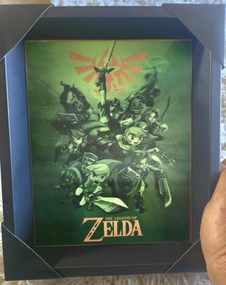 New! The Legend of Zelda ''3D Link'' Lenticular Shadowbox  (9.5'' x 11.5'') Mint 