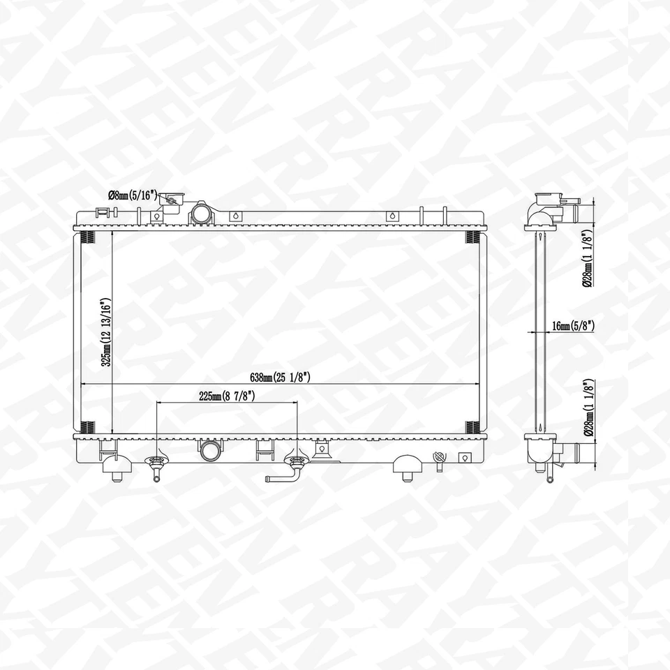 Radiator for Toyota 1996 1997 1998 Paseo 1995 1996 1997 1998 Tercel 1.5L L4 Foto 2 de 3