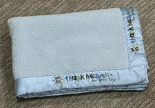 Child of Mine Carters Blanket Blue Thank Heaven for Little Boys Bears Satin Trim
