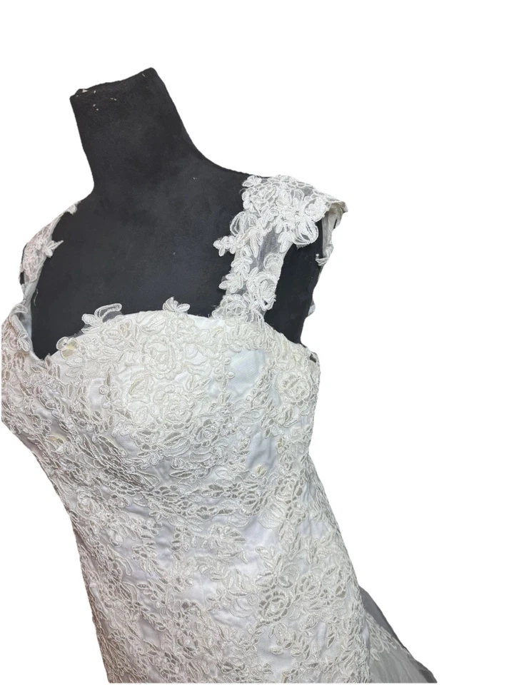 Vestido de novia David Sirena Encaje Tul Falda Foto 3 de 4