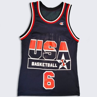 USA Basketball Vintage 90s Derrick Coleman Champion Basketball Jersey