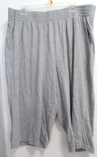 Women's 1X 22-24W Gray Petite Stretchband Casual Pullon Capri By Woman Within