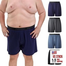 Big and Tall Cotton Boxers for Men Moisture Wicking 4X-Large Navy  Charcoal