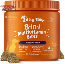 Zesty Paws Multivitamin Treats for Dogs, Glucosamine Chondroitin Joint Support