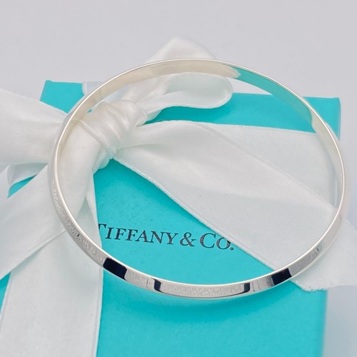 Tiffany & Co. Knife Edge Bangle Bracelet 925 Silver 7 3/4" 17.6g