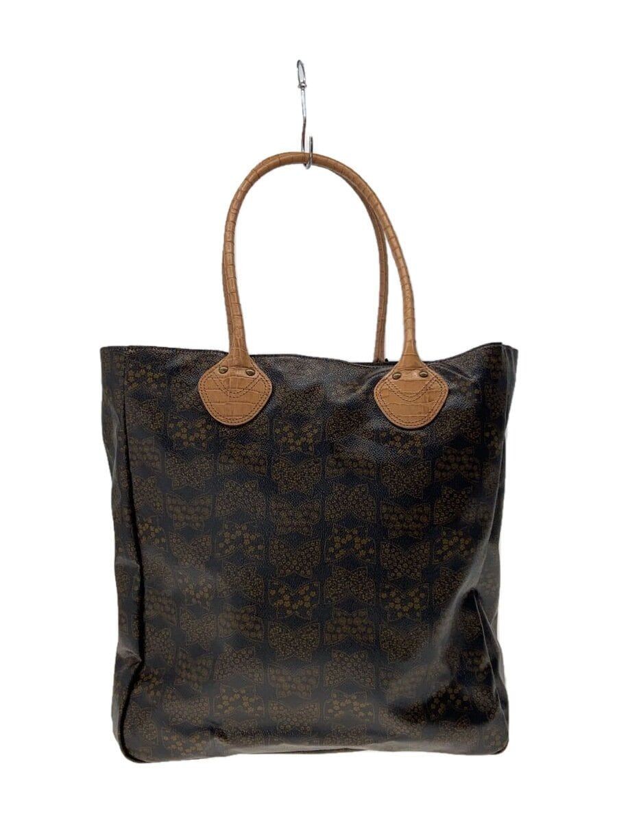 バッグ Needles Leather Tote Needles tote bag Lthr. Handle Big Leather Brown Total