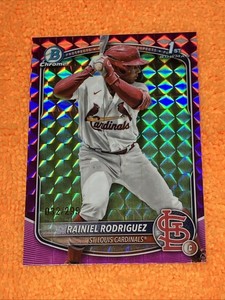 /299 Rainiel Rodriguez 2025 Bowman Chrome #BCP-200 FUCHSIA GEOMETRIC REFRACTOR