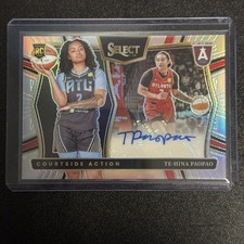 2025 Select WNBA Courtside Action Te-Hina Paopao Silver Prizm Auto ROOKIE RC ATL