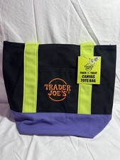 Trader Joe  s Limited Edition Mini Canvas Tote Bag   New With Tags   Multicolored
