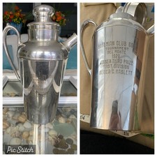 Vintage Bohemian Club San Francisco Golf Trophy 1926 Cocktail Shaker Del Monte