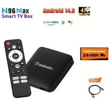 Android TV 14.0 IP-TV Box 4k Quad Core 2.4g/5g Wifi, Ethernet, 2GB/16GB