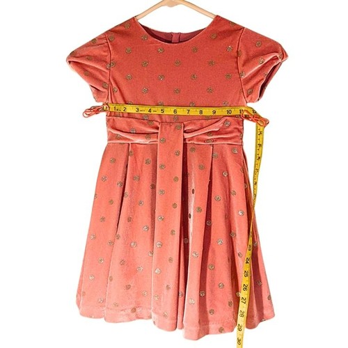 Girl’s pink velvet dress - Special Occasion - Size 6 - Picture 3 of 10