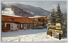 Alpine Lodge Ski Slope Red River New Mexico Chrome Postcard 1971