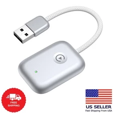 Wireless Adapter for Wired CarPlay & Android - Small Size, Plug & Play