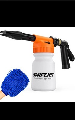 SwiftJet Car Orange Foam Sprayer With Wash Mit, Gun with Mitt Sealed Box