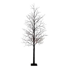 Nearly Natural 8ft Pre-Lit Halloween Black Twig Tree w/ 510 LED