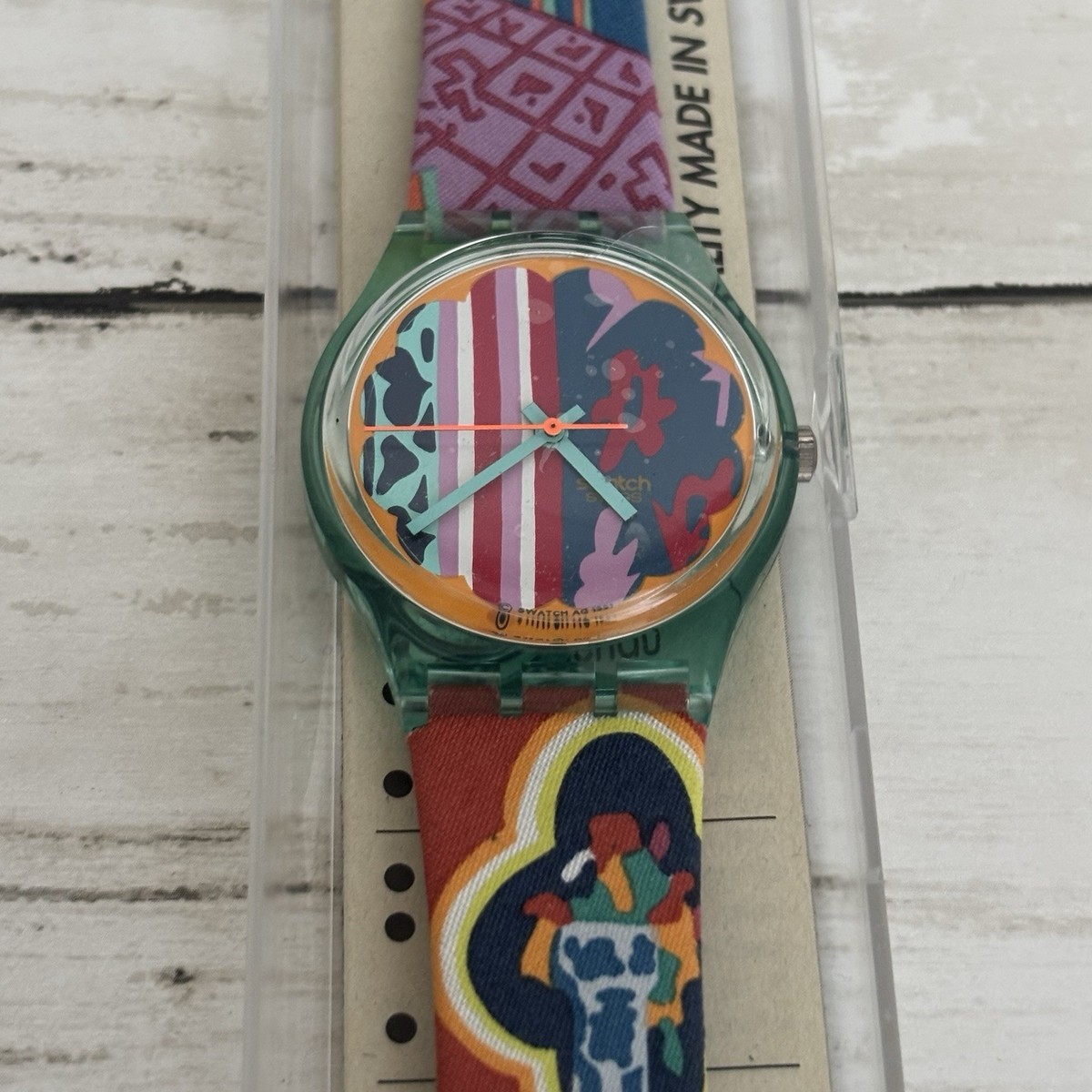 Vintage Swatch Watch Artistic Abstract Geometric Pop Art 80s 90s 