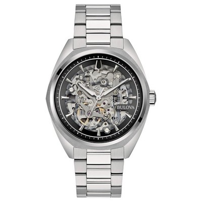 BULOVA HERREN UHR AUTOMATIK STAHL Surveyor Automatic Skeleton 96A293