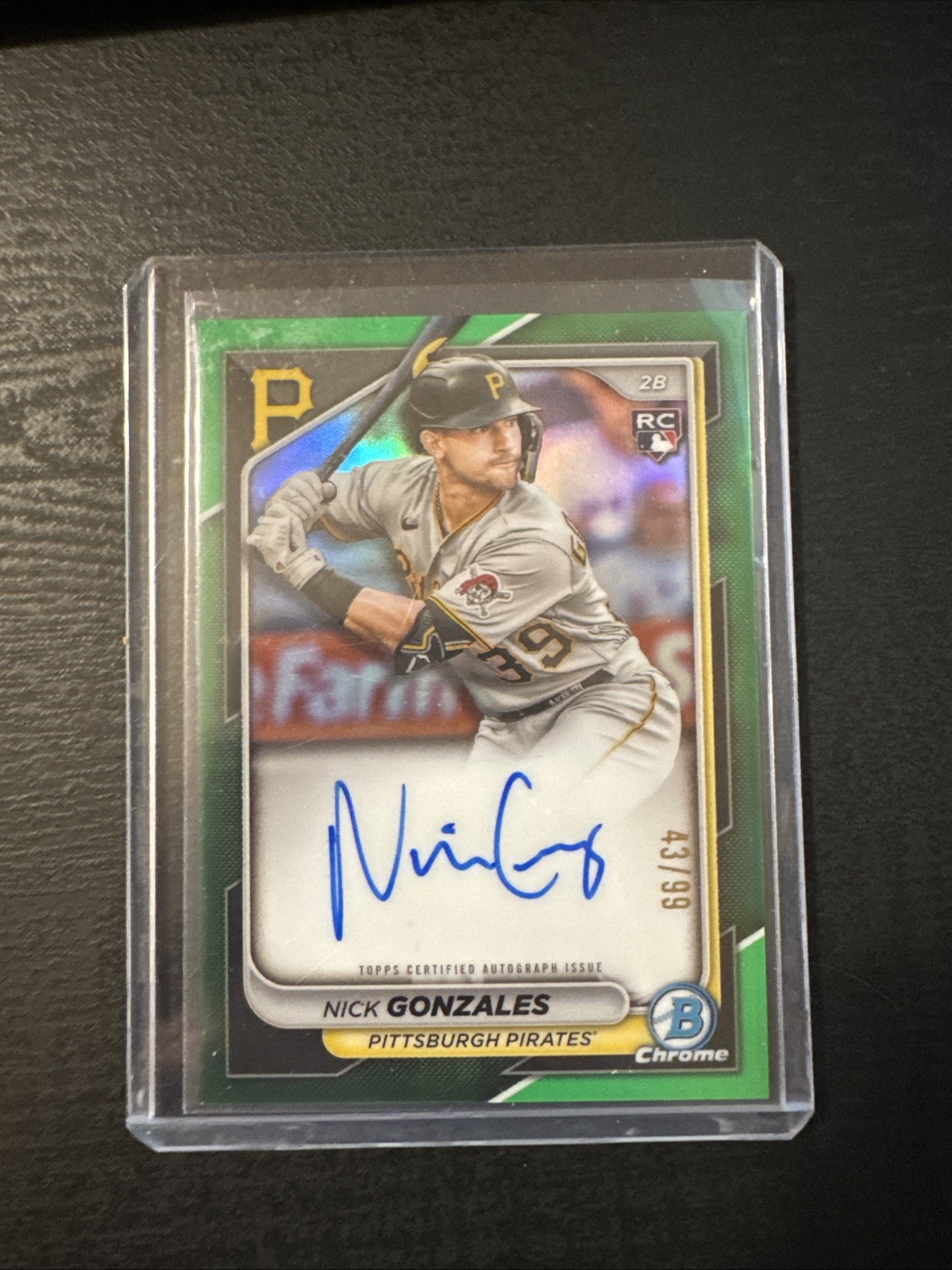 2024 Bowman Chrome Rookie Autographs Nick Gonzales #CRA-NG (AU, RC) /99