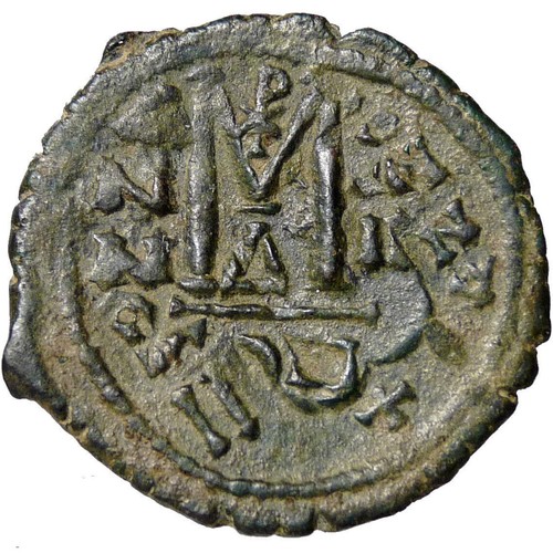 HERACLIUS & H. Constantine/M ☧ Chi-Rho Christogram Large Byzantine Follis Coin - Picture 8 of 11