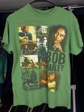 2010 Official Zion Rootswear Bob Marley Short Sleeve T Shirt Size M, Green
