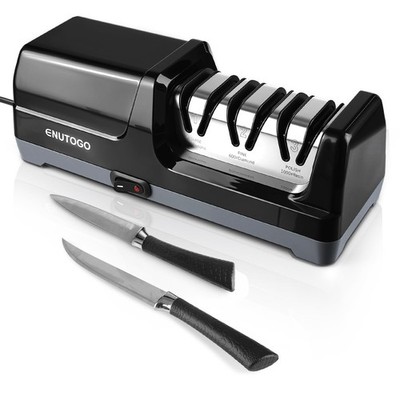 Knife Sharpener, Professional 3-Stage Electric Knife Sharpener for Kitchen Kn...