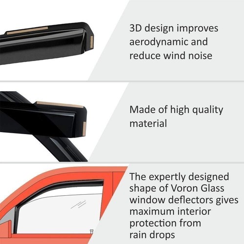 In-Channel Window Vent Visors Sun Rain Guards For Jeep Grand Rfqrrxsckwwnjeyyeky - Picture 8 of 12