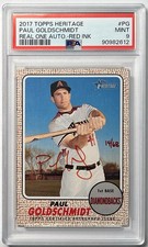2017 Topps Heritage Paul Goldschmidt Red Ink Auto #14/68 PSA 9 Mint Dbacks