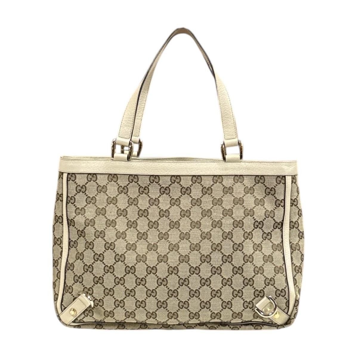 Gucci Abbey Tote Bag GG Canvas 170004 Beige Women s GUCCI Used From Japan thumbnail 3