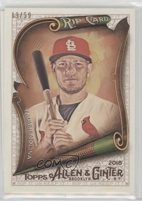 2018 Topps Allen & Ginter Rip Cards Ripped 19/50 Yadier Molina #RIP-37 j3j