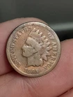 1865 Indian Head Cent Penny- Plain 5  (Die Rotation)  #2
