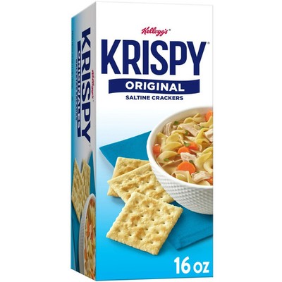 KELLOGG'S ORIGINAL BAKED KRISPY SALTINE CRACKERS 16 OZ EACH (1)