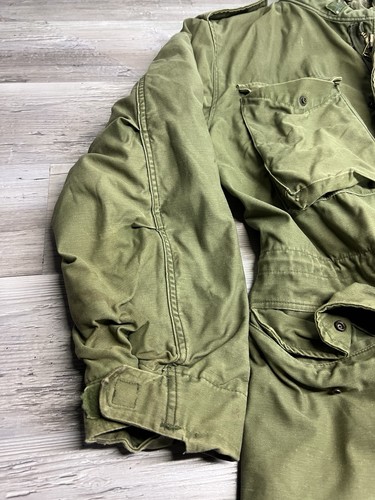 Vintage M-65 Field Jacket US ARMY OD Green Size Small Military Parka Coat - Picture 3 of 16