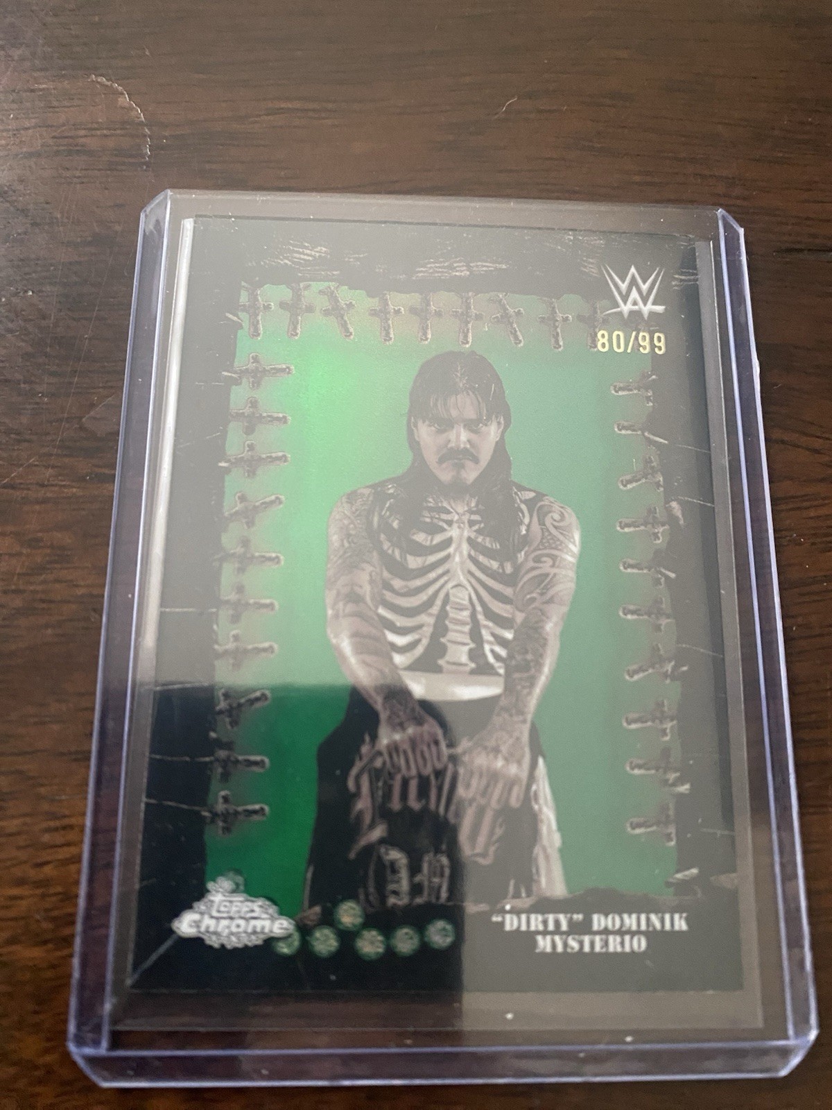 Dominik Mysterio Famed Phantoms Green /99 2025 Topps Chrome Cactus Jack