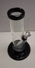 6" ACRYLIC PLASTIC STRAIGHT THUMB CARB WATER PIPE BONG US MADE CLEAR 1.5"M