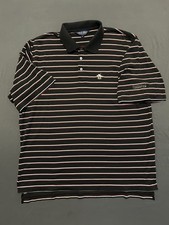 Vintage Ralph Lauren Polo Golf Shirt Mens XL Black Red Striped 90s Single Stitch
