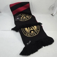 Atlanta United FC Scarf MLS Official Licensed Ruffneck Conquer Unite Black NWT